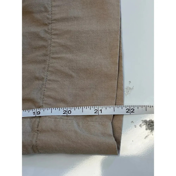 PURE JILL Womens L Khaki Elastic Waist Wide Leg 100% Lyocell Pants - Picture 6 of 14